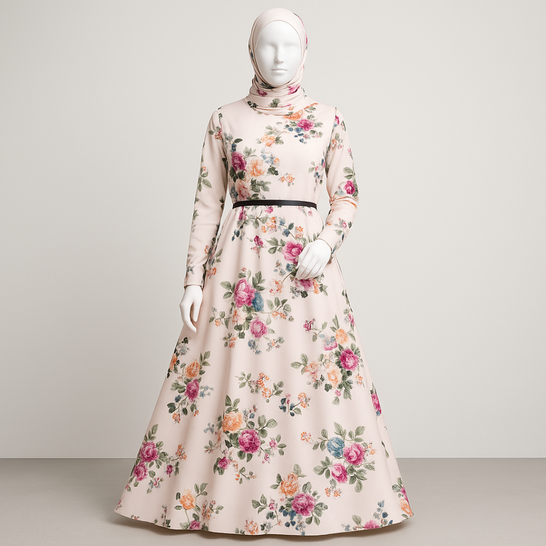 Printed Abaya Gown