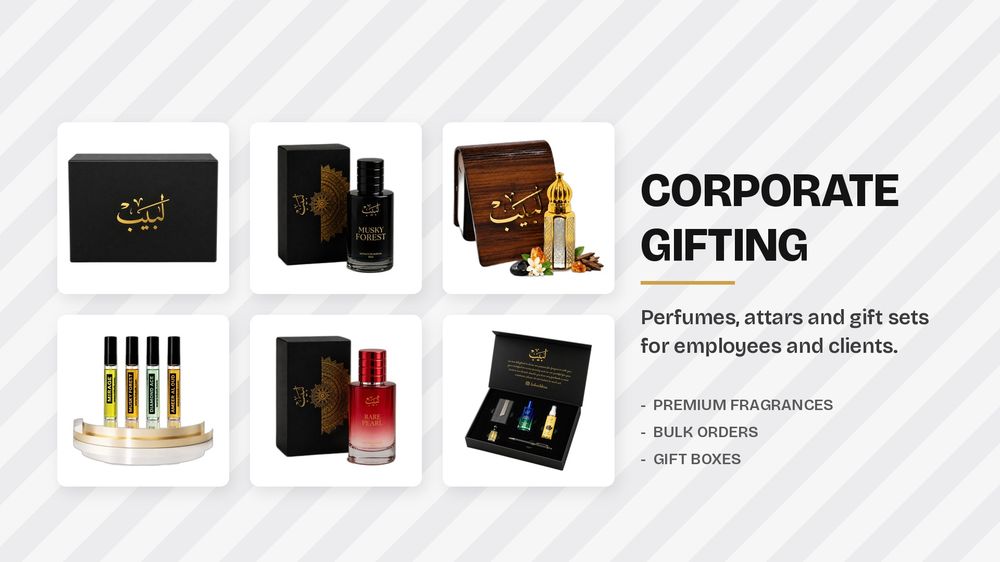 Labaib corporate gifting: perfumes, attars and gift boxes