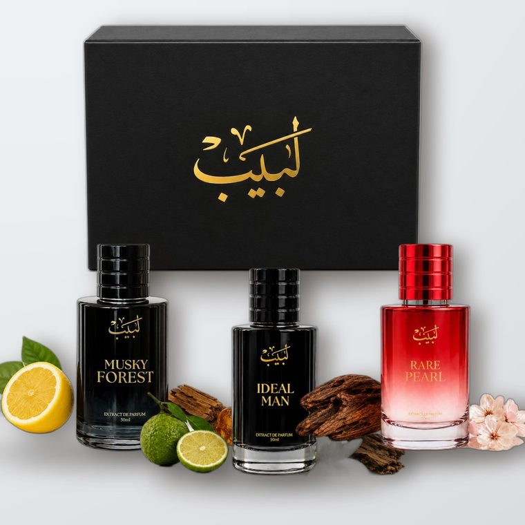 Labaib gift box with Musky Forest, Ideal Man and Rare Pearl