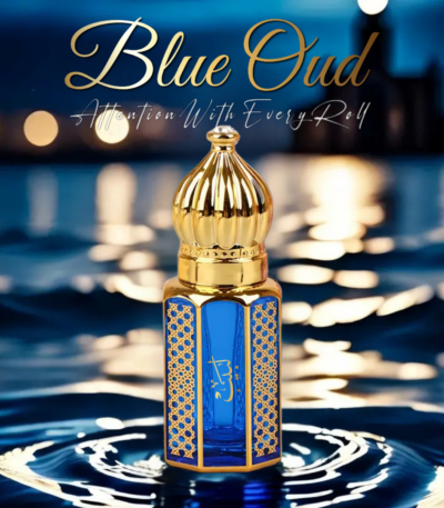 "Labaib Blue Oud – A luxurious and bold fragrance combining the richness of oud with refreshing notes for a captivating scent."