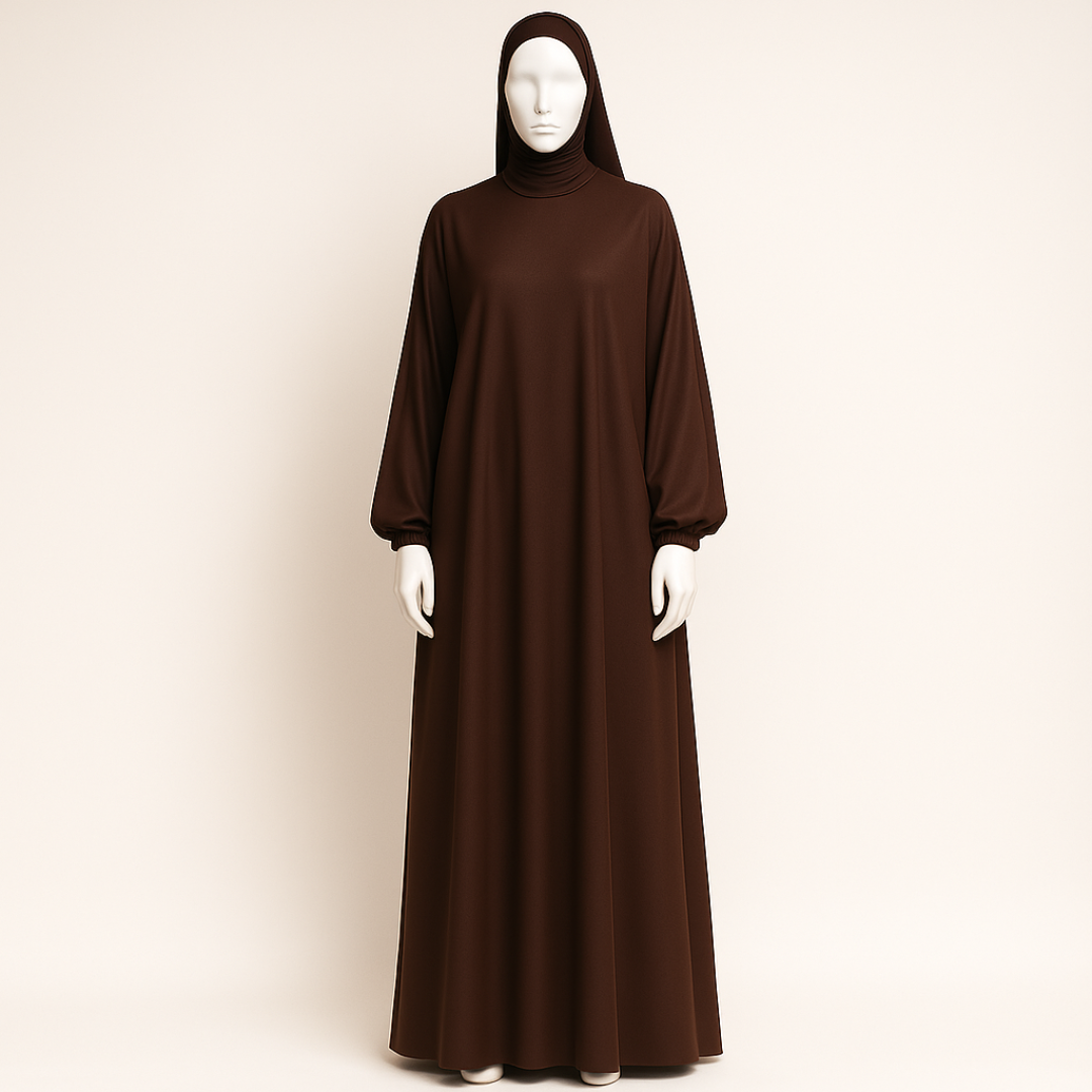 Coffee Brown Butterfly Abaya Style