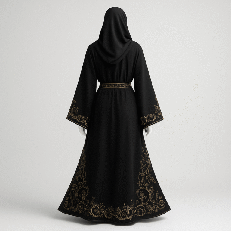 Embroidered Arabic Abaya