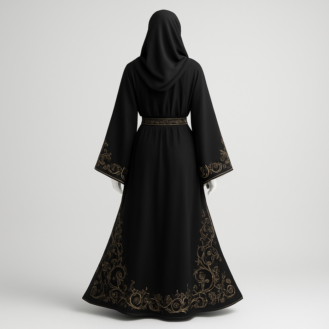 Embroidered Arabic Abaya