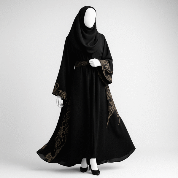 Embroidered Arabic Abaya
