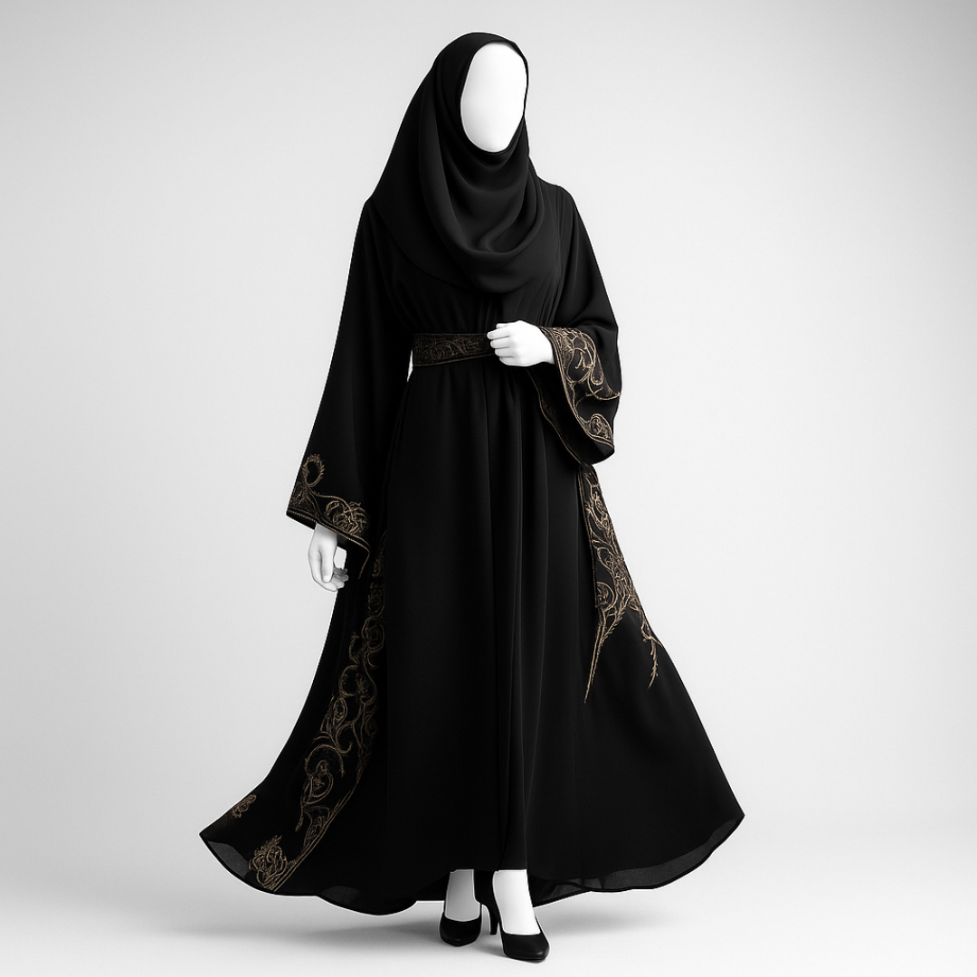 Embroidered Arabic Abaya