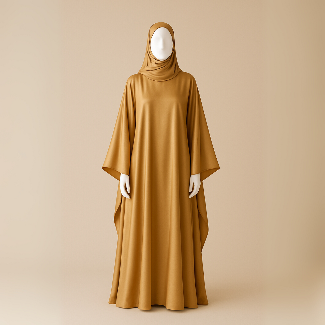 Golden Beige Kaftan Butterfly Abaya