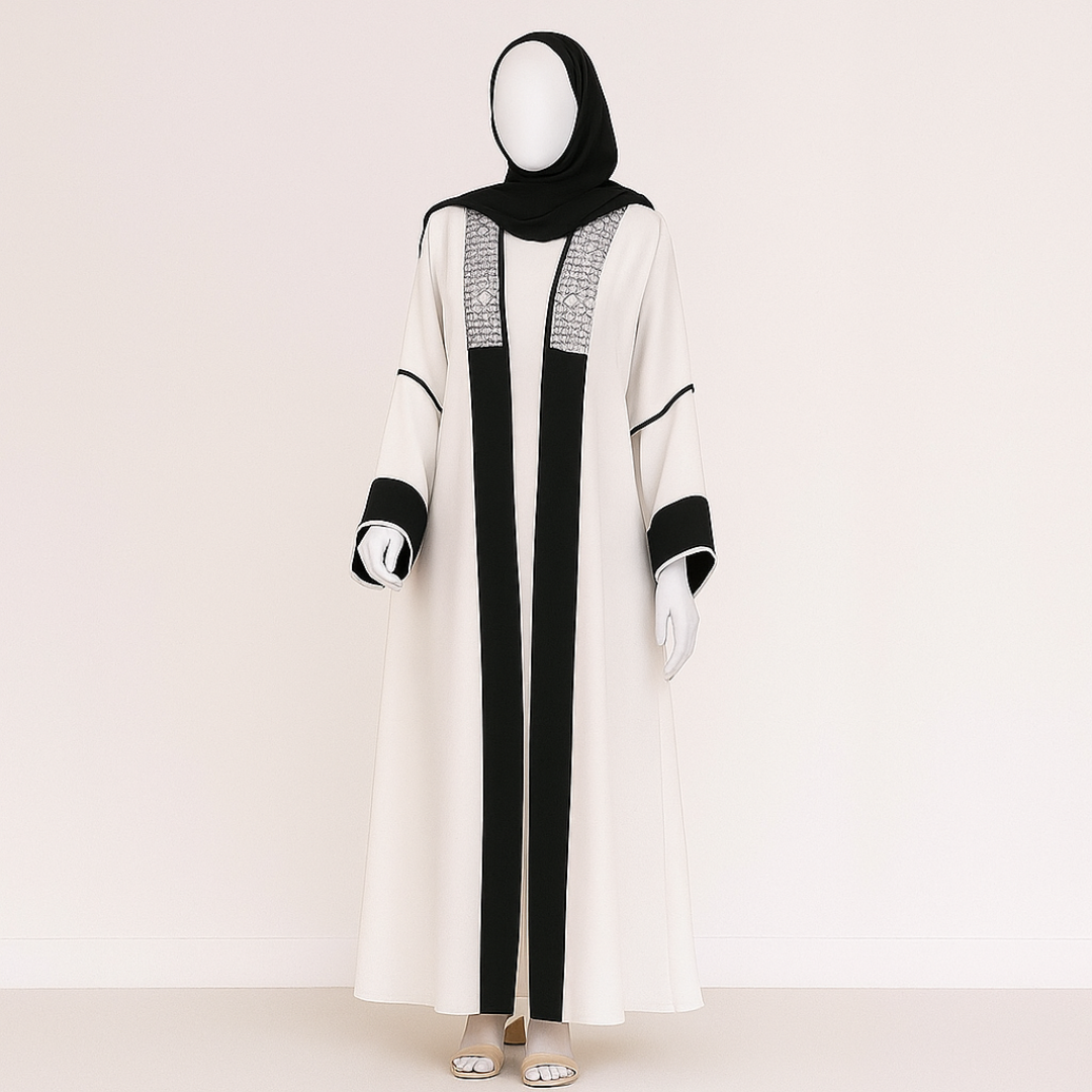 Open Front Arabic Abaya