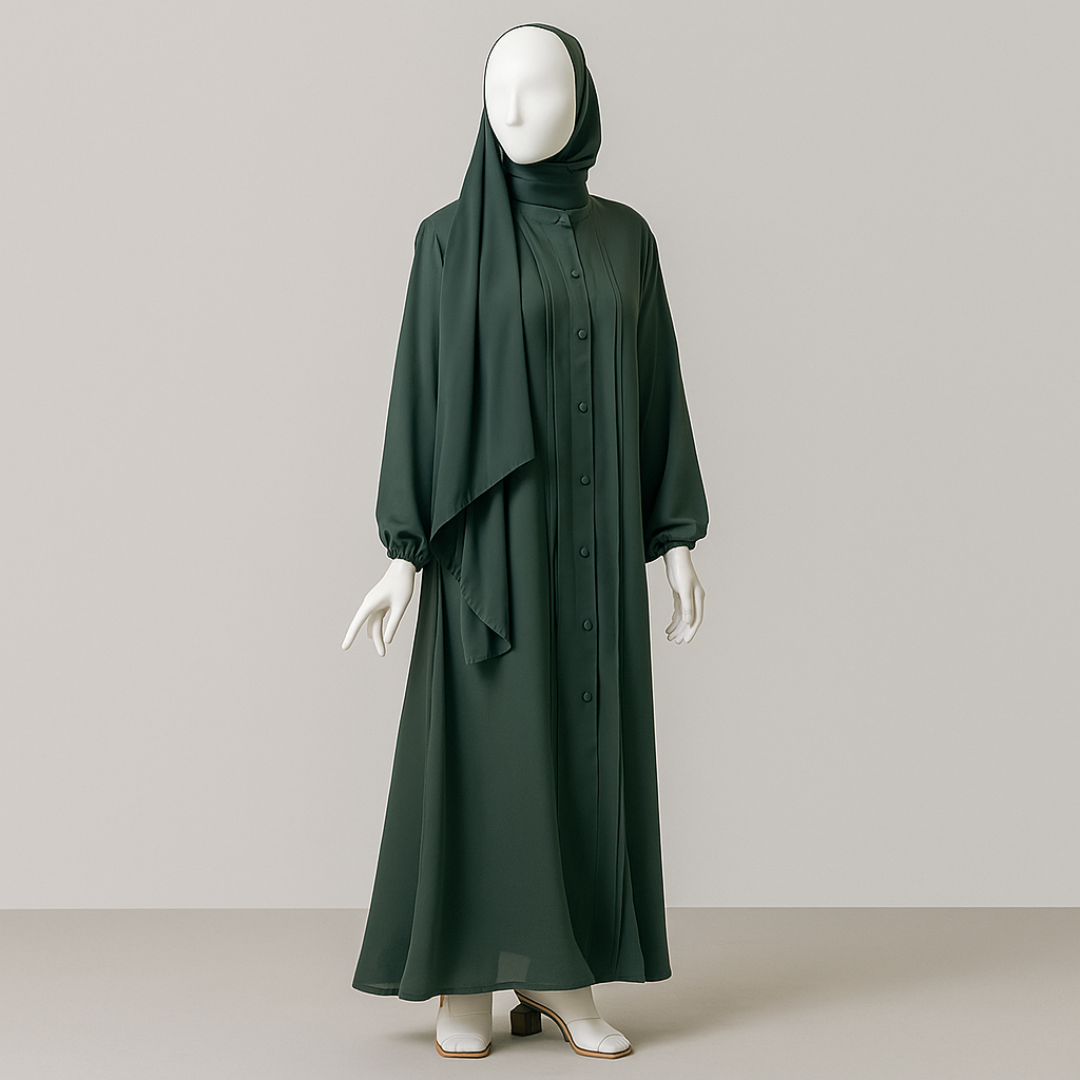 Pleated Arabic Abaya