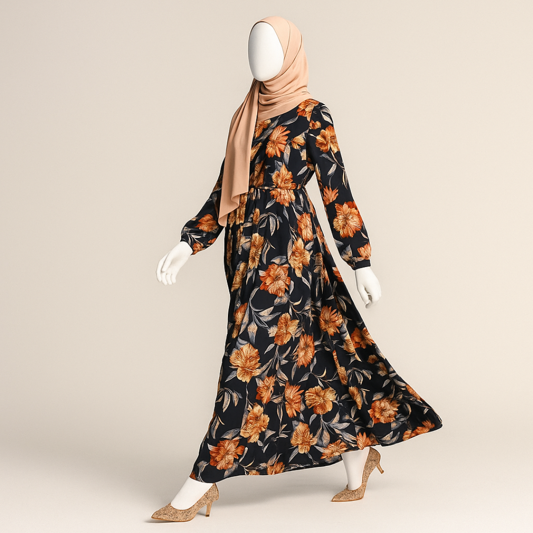 Printed Abaya