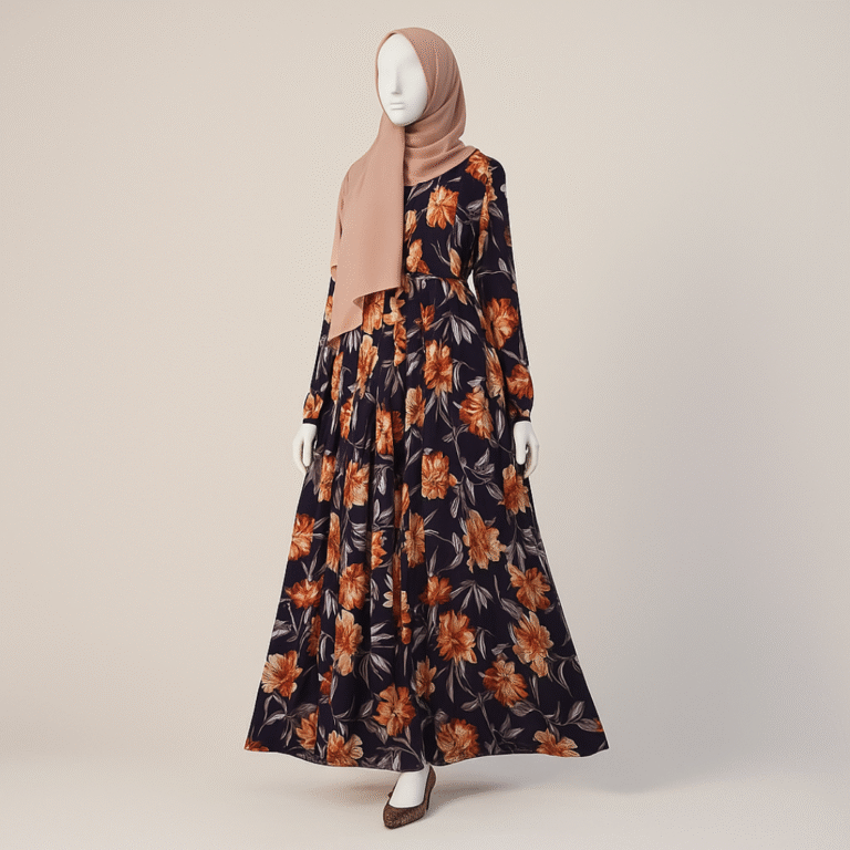 Printed Abaya