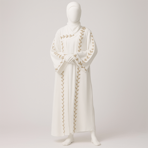 White Arabic Abaya