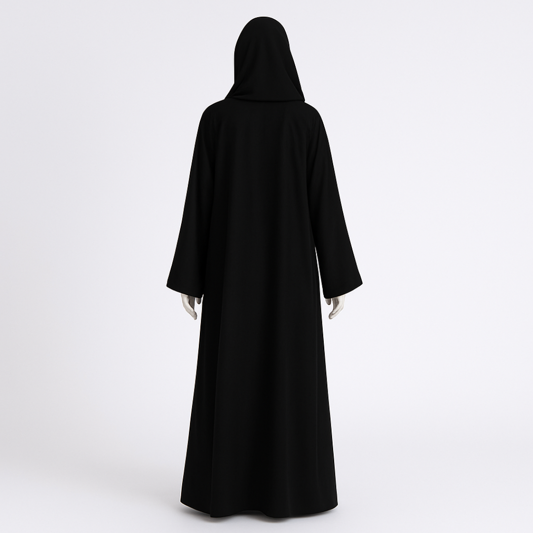 Black Open Abaya