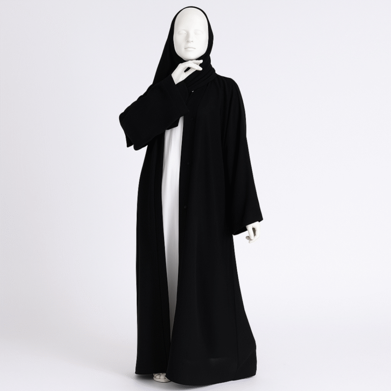 Black Open Abaya