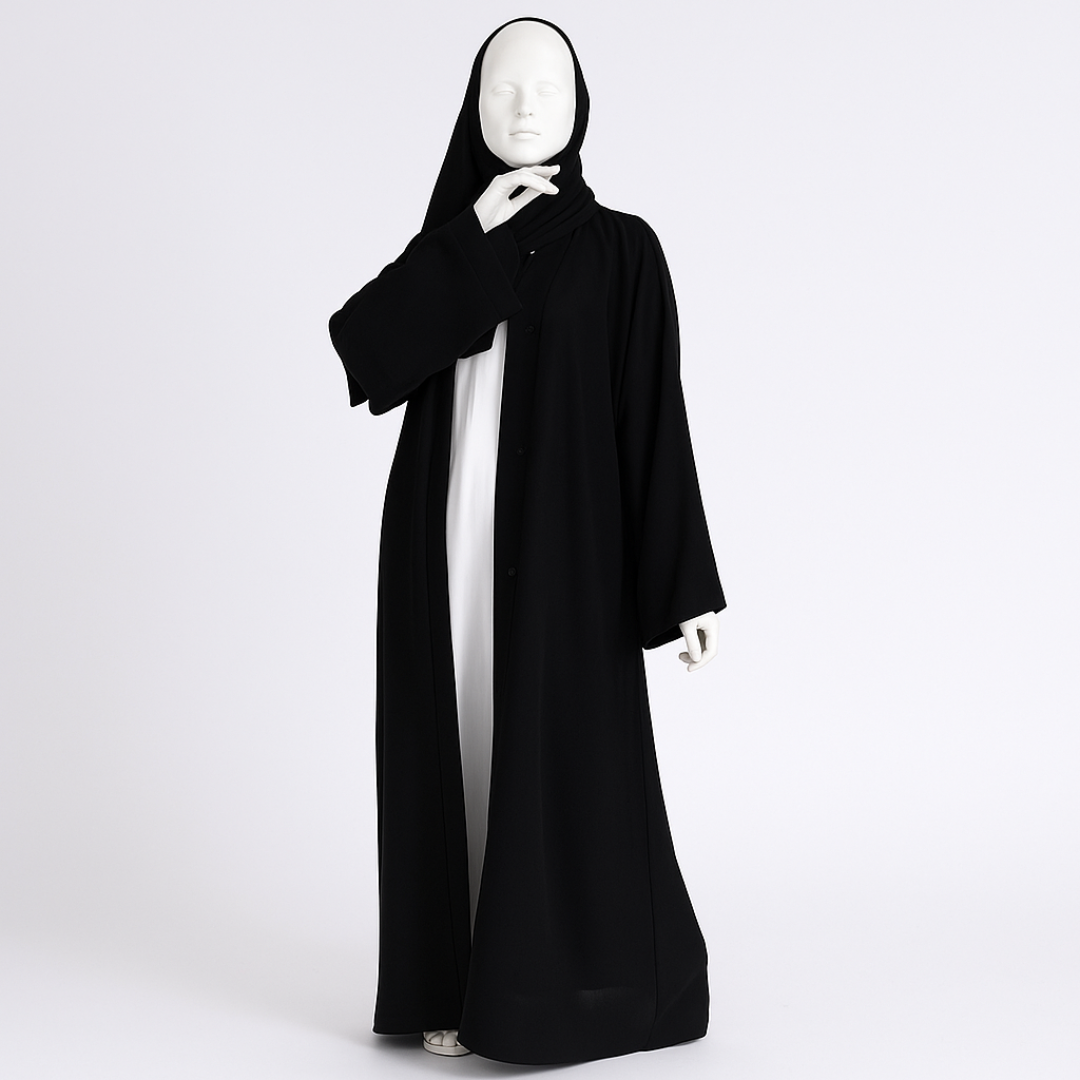 Black Open Abaya