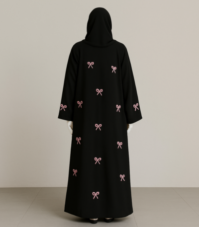 Bow Embroidered Abaya