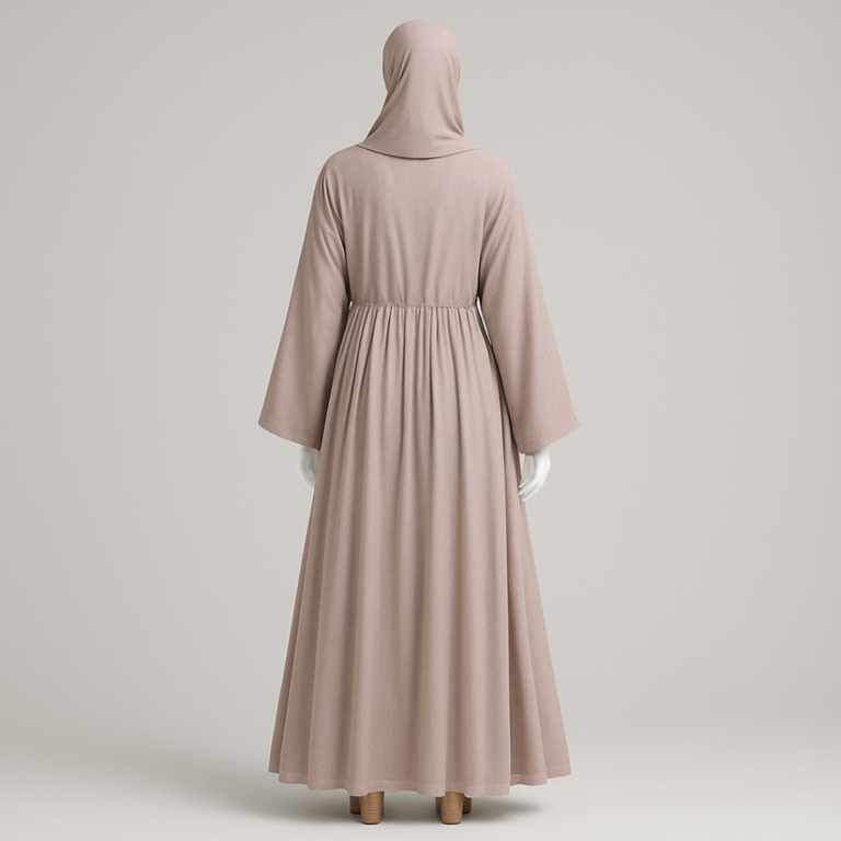 Dusty Pink Flow Chiffon Abaya