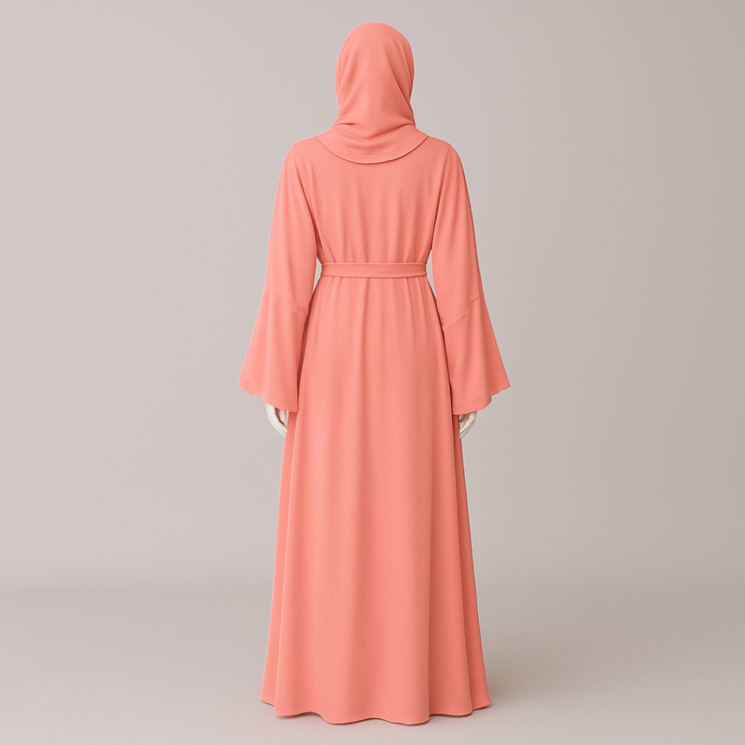 Flamingo Pink Open Abaya