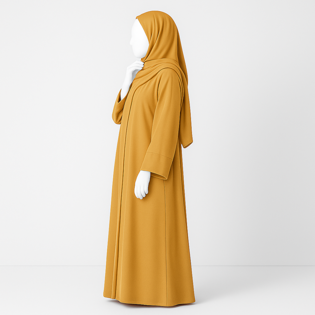 Gold Satin Kaftan Abaya