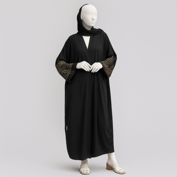 Golden Threads Embroidered Abaya