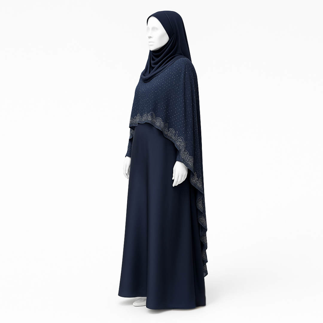 Midnight Glow Cape Abaya