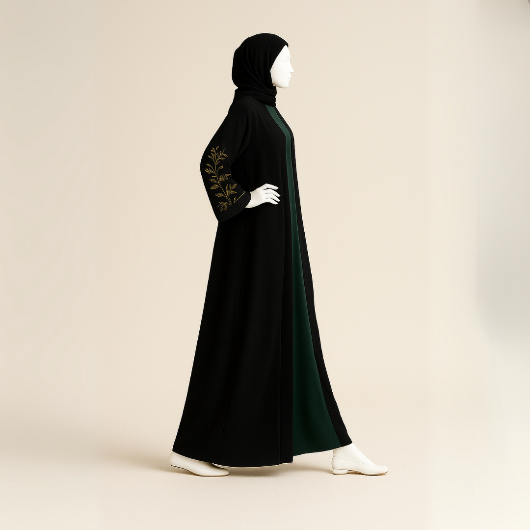 Open Front Abaya Gown