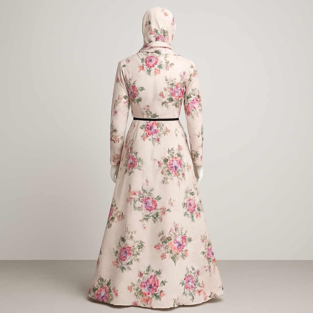 Printed Abaya Gown