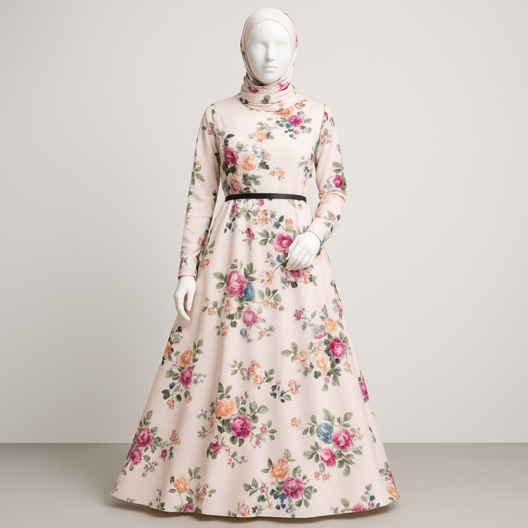 Printed Abaya Gown