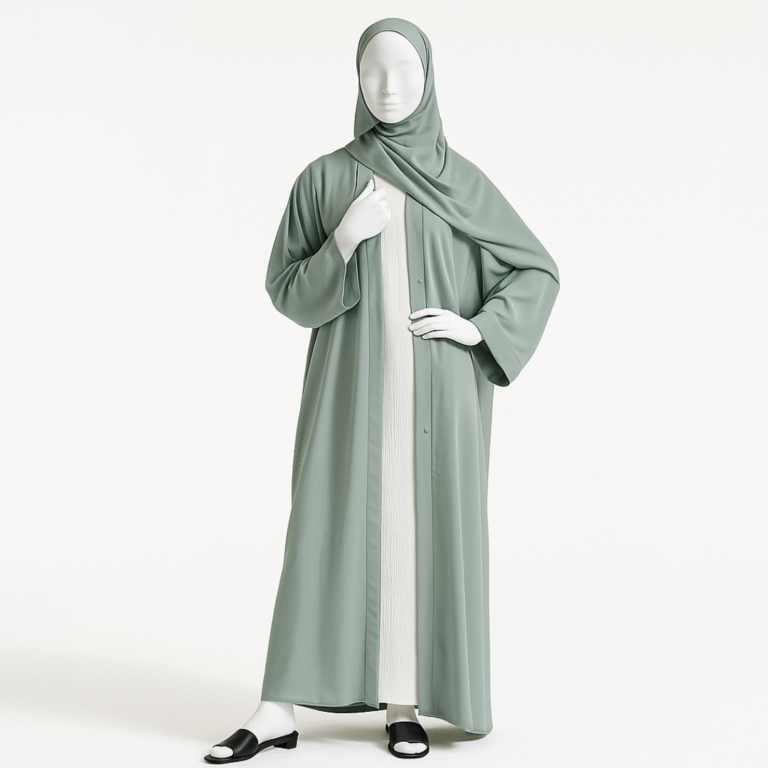 Sage Green Chiffon Abaya