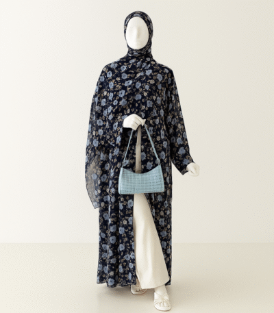 Sapphire Bloom Printed Abaya