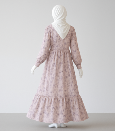 Soft Petals Printed Abaya