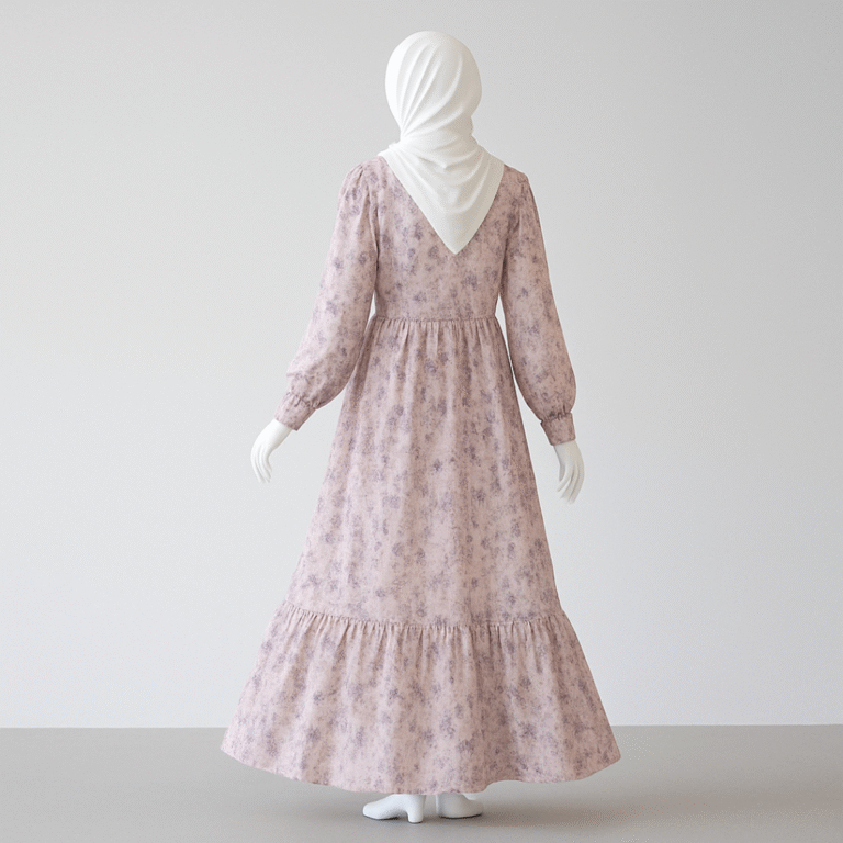 Soft Petals Printed Abaya